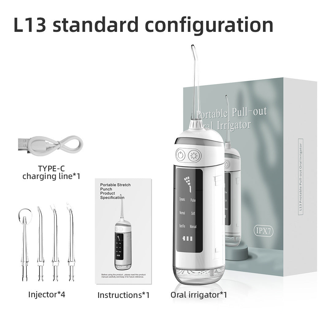 Portable dental irrigator electric oral water dental floss