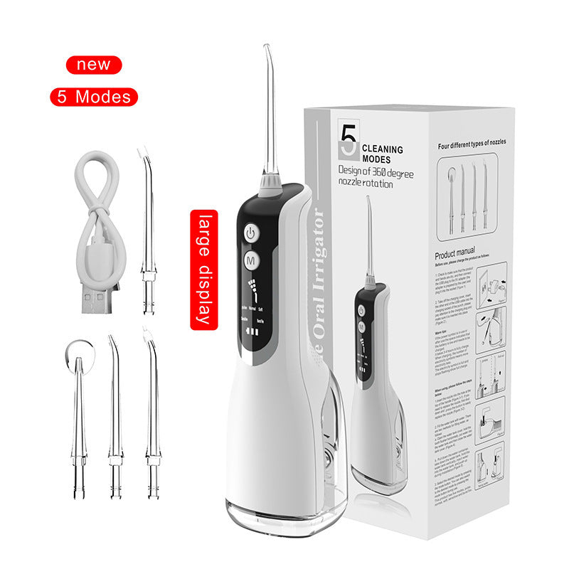 Portable dental irrigator electric oral water dental floss