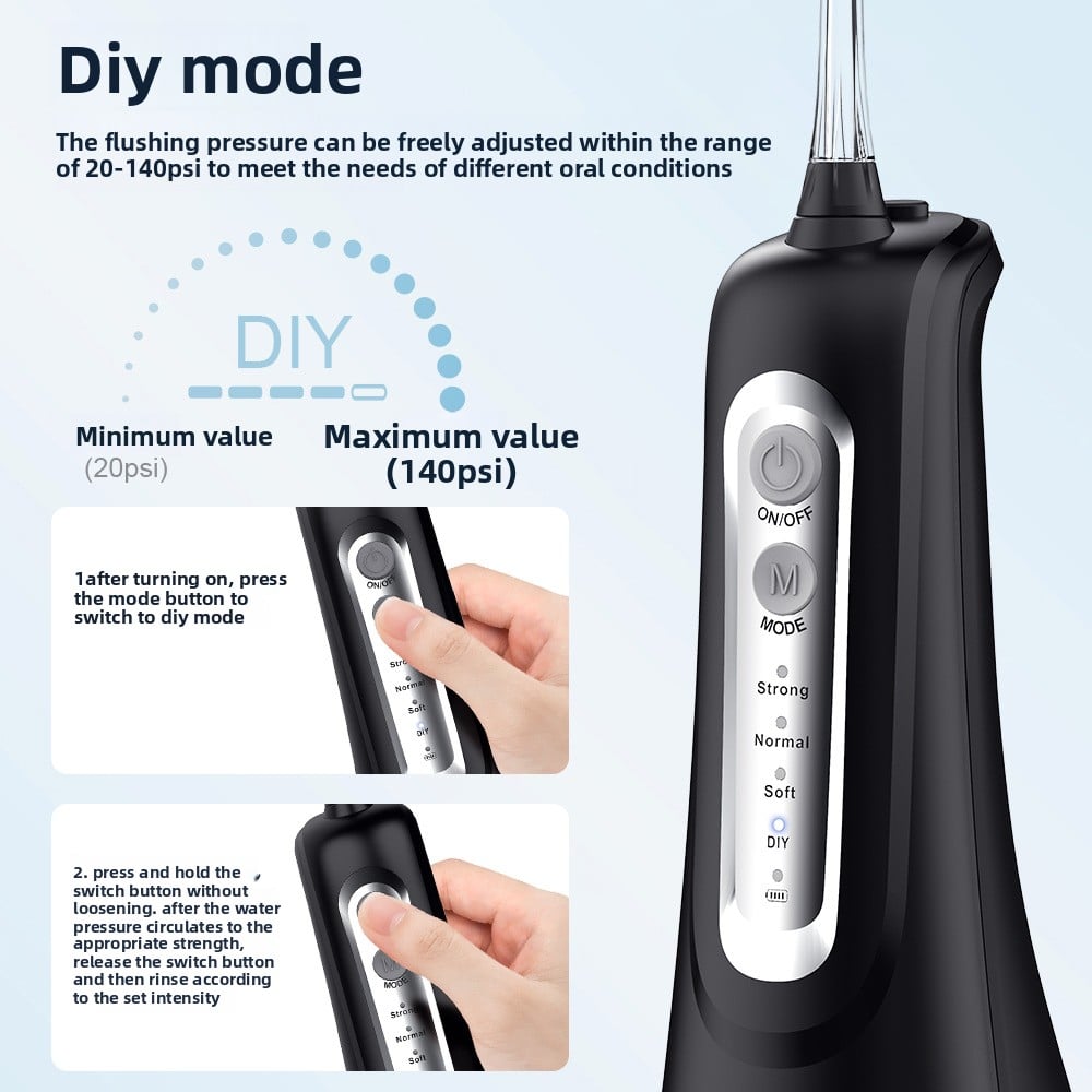 Portable dental irrigator electric oral water dental floss