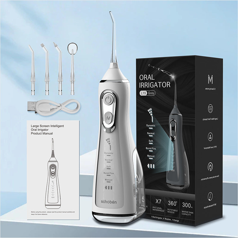 Portable dental irrigator electric oral water dental floss