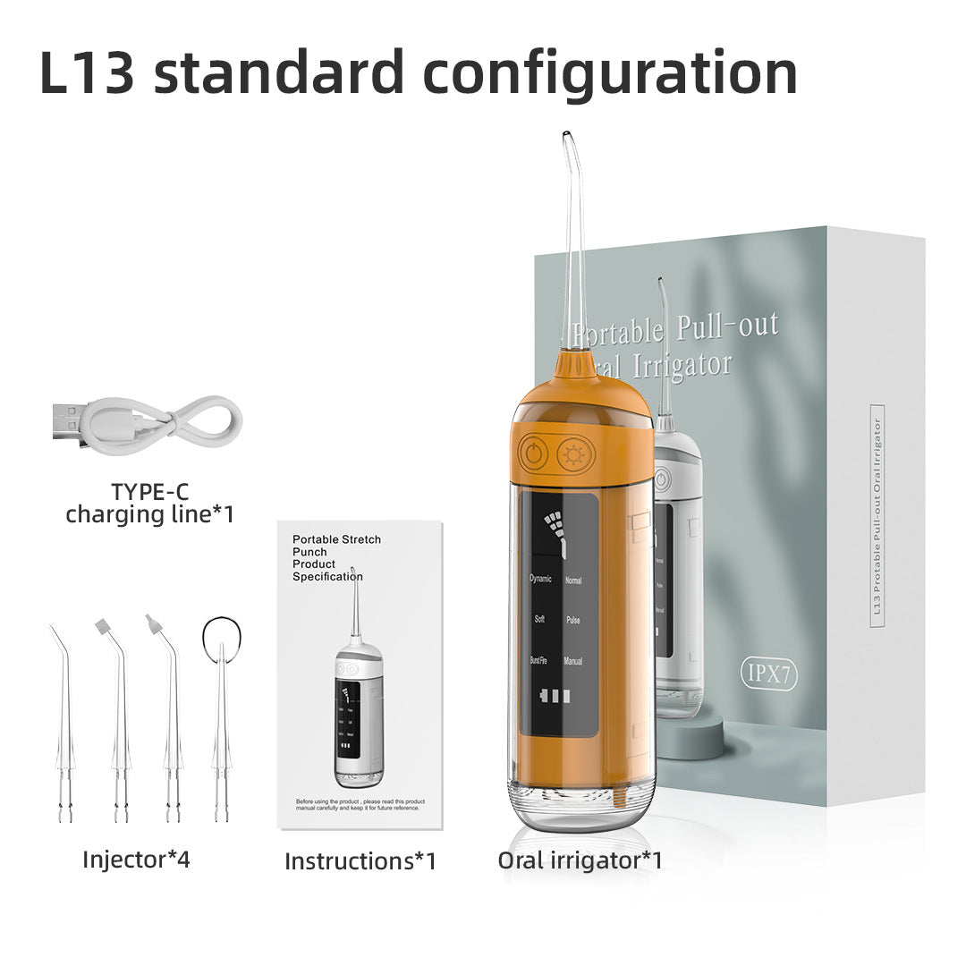 Portable dental irrigator electric oral water dental floss